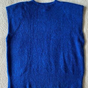 COPY - Banana Republic Blue Crew Neck Sweater with Ribbed Knit